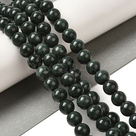 Natural Black Jade Beads Strands X-G-H067-A03-8MM-1