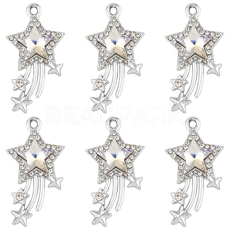 10Pcs Glass Pendants GLAA-YW0004-64B-01-1