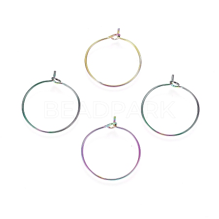 Ion Plating(IP) 316L Surgical Stainless Steel Hoop Earring Findings LS-STAS-D164-05M-1