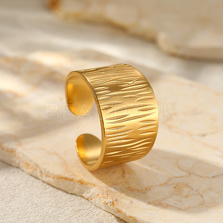 201 Stainless Steel Cuff Rings for Women FS-WG26F46-11-1