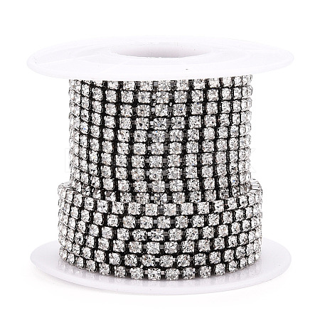 Iron Rhinestone Strass Chains CH-YW0003-01B-NF-1