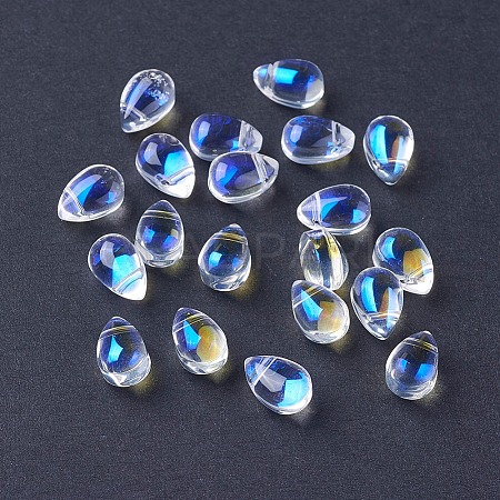 Electroplate Glass Beads EGLA-L014-19-1