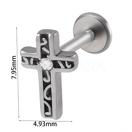 304 Stainless Steel Threadless Labret Stud WG47083-07-1