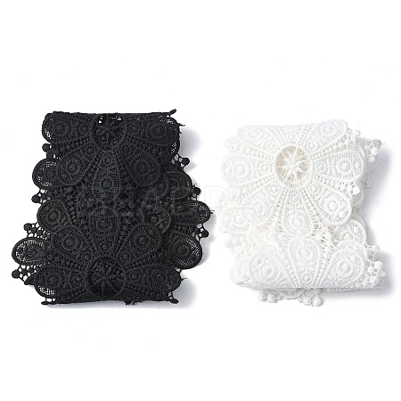 Flower Polyester Embroidery Lace Ribbon OCOR-XCP0002-63-1