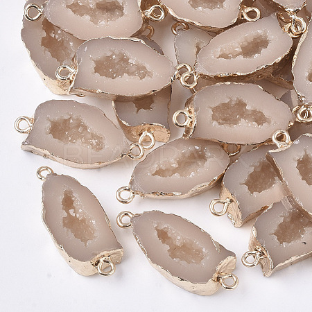 Druzy Resin Links connectors RESI-S383-027E-1