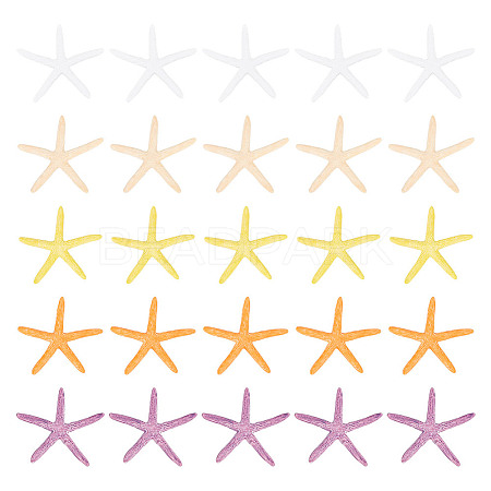 GOMAKERER 20Pcs 5 Colors PVC Starfish Display Decorations DJEW-GO0001-04-1