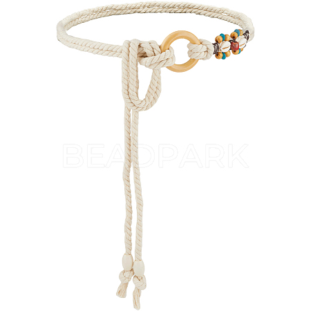 Handmade Weaving Cotton Linen Waist Chain Belts for Women Ladies Dress AJEW-WH20017-75C-1