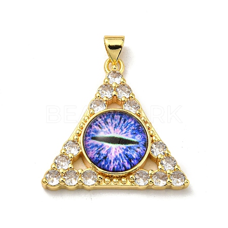 Golden Brass Pendants KK-L209-007G-09-1
