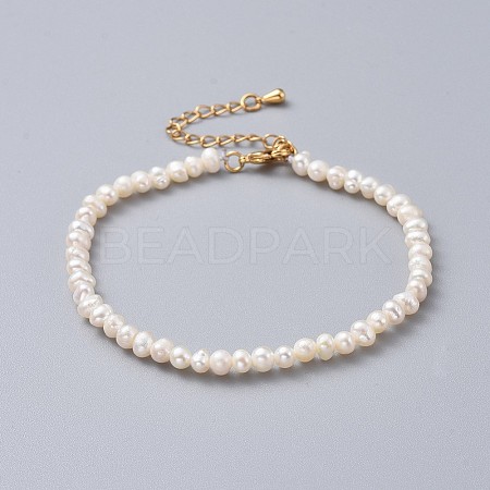 Natural Freshwater Pearl Beads Bracelets BJEW-JB04619-1