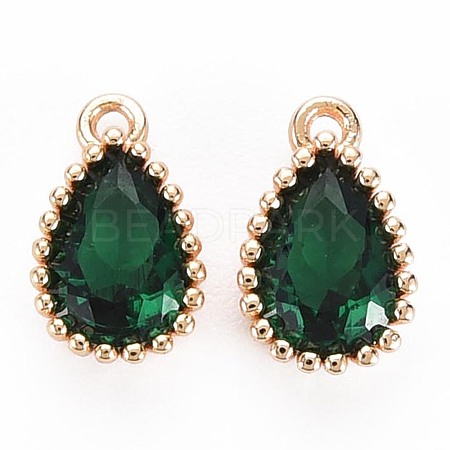 Brass Inlaid Cubic Zirconia Charms KK-S356-771F-1