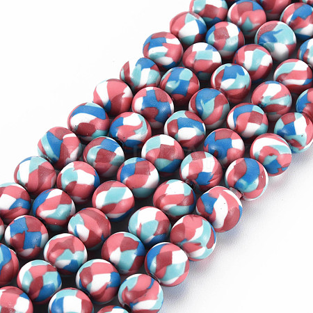 Handmade Polymer Clay Beads Strands CLAY-N008-054-10-1