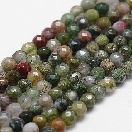 Natural Indian Agate Beads Strands G-D840-51-4mm-1