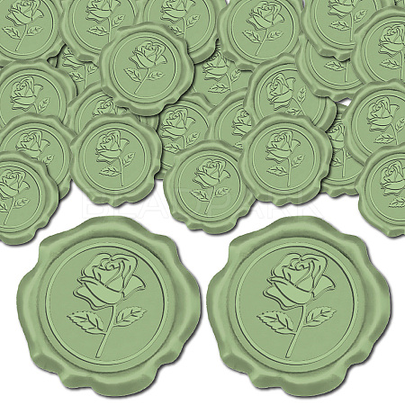 CRASPIRE 25Pcs Adhesive Wax Seal Stickers DIY-CP0009-11B-11-1