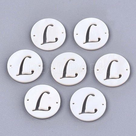 Natural Freshwater Shell Links Connectors SHEL-S276-120L-1