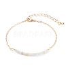 March Birthstone Natural Morganite Beaded Bracelets BJEW-JB06092-03-1