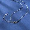 Brass Box Chain Necklaces for Women NJEW-G160-17P-5