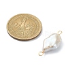 Natural Baroque Pearl Keshi Pearl Copper Wire Wrapped Connector Charms PALLOY-JF02085-01-4
