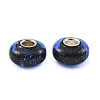 Lampwork & Brass Core European Beads LAMP-P019-01P-19-1