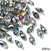 50Pcs Electroplate Glass Faceted Teardrop Beads EGLA-YW0005-17E-1