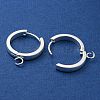 201 Stainless Steel Huggie Hoop Earrings Findings STAS-A167-01O-S-2