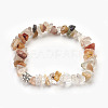 Natural Rutilated Quartz Beads Stretch Bracelets BJEW-JB03860-01-1