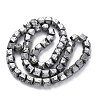 Electroplated Natural Lava Rock Beads Strands G-A256-D01-01A-3