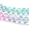 Transparent Painted Glass Beads Strands DGLA-A034-T8mm-A10-4