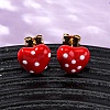 Brass Micro Pave Cubic Zirconia Stud Earrings EJEW-D328-01G-03-2