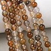 Dyed Natural Agate Round Beads Strands G-E321B-8mm-01-7