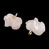 Natural Rose Quartz Carved Pendants GG-CBA105B-03J-G-2