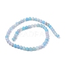 Natural Striped Agate/Banded Agate Bead Strands G-K155-A-6mm-04-5