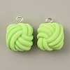 Opaque Resin Pendants RESI-WH0029-24P-03-2