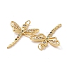 Brass Cubic Zirconia Charms KK-G453-23G-3