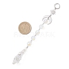 Glass Cone Round Hanging Suncatchers HJEW-JM04604-02-4