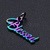 Ion Plating(IP) 201 Stainless Steel Pendants STAS-N090-T864-1