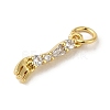 Brass Micro Pave Clear Cubic Zirconia Pendants KK-R162-016A-G-2