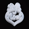 Christmas DIY Heart with Word Noel Silicone Molds X-DIY-L021-64-3