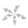 Natural Howlite Pendants G-O194-21-1