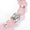 Buddha Head Gemstone Beaded Stretch Bracelets BJEW-JB01864-04-2