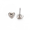 Heart Stud Earrings for Women EJEW-S213-02A-01S-RS-4