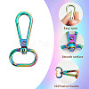 Gorgecraft 15Pcs 3 Style Rainbow Color Zinc Alloy Swivel Clasps FIND-GF0003-41-3