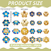 48Pcs 8 Styles Brass Enamel Bead Caps KK-PH0014-51-2