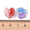 Two Tone Transparent Resin & Rhinestone Beads RE-CBAC4C7-04-3