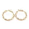 Brass Round Ring Hoop Earrings EJEW-A025-01B-1