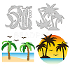 2Pcs 2 Styles Summer Theme Carbon Steel Cutting Dies Stencils DIY-WH0309-918-1