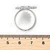 Tarnish Resistant 304 Stainless Steel Cuff Ring Findings X-PW-WG41752-02-4