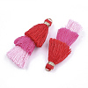 Polycotton(Polyester Cotton) Tassel Pendant Decorations X-FIND-T018-12-2