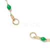 304 Stainless Steel Enamel Dapped Chains Slider Bracelets Making AJEW-JB01293-03-2