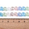 Electroplate Imitation Jade & Opaque & Transparent Glass Beads Strands EGLA-Q135-8MM-A11-5