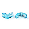 Spray Painted Transparent Glass Beads GLAA-T022-27B-3